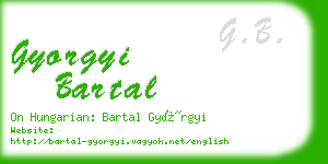 gyorgyi bartal business card